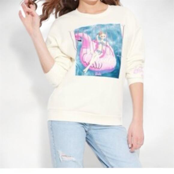 Barbie Vacay Mode Sweatshirt Size 2X Pullover Crew Neck Top New in Package - Picture 2 of 8